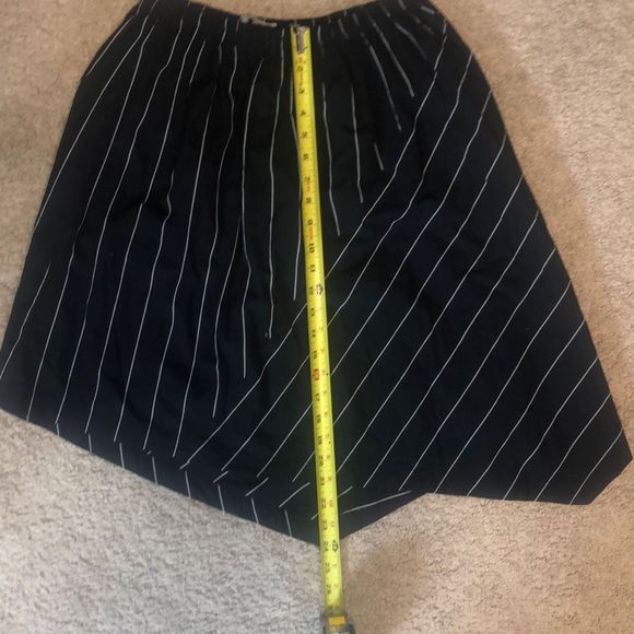 Vince Striped Asymmetric Rope-Tie Skirt- Black White Stripe, Sz Medium, MP $265 - Picture 6 of 14